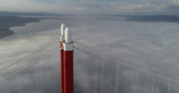 Foto - 1915 Çanakkale Köprüsü bu görüntüyle adeta kayboldu!