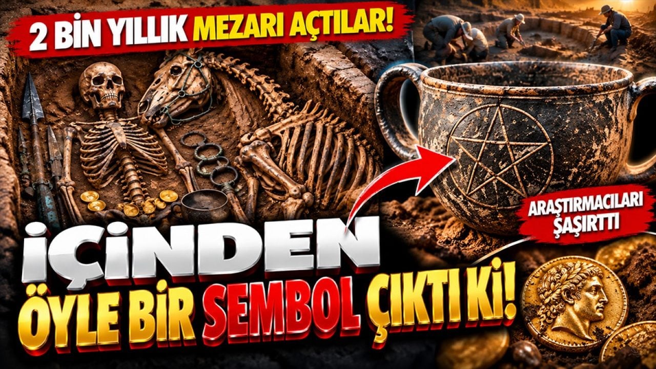 2 bin yıllık mezarı açtılar! İçinden çıkan esrarengiz sembol araştırmacıları şaşırttı