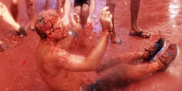 20 bin kişilik israf festivali: Tonlarca domatesi heba ettiler! 