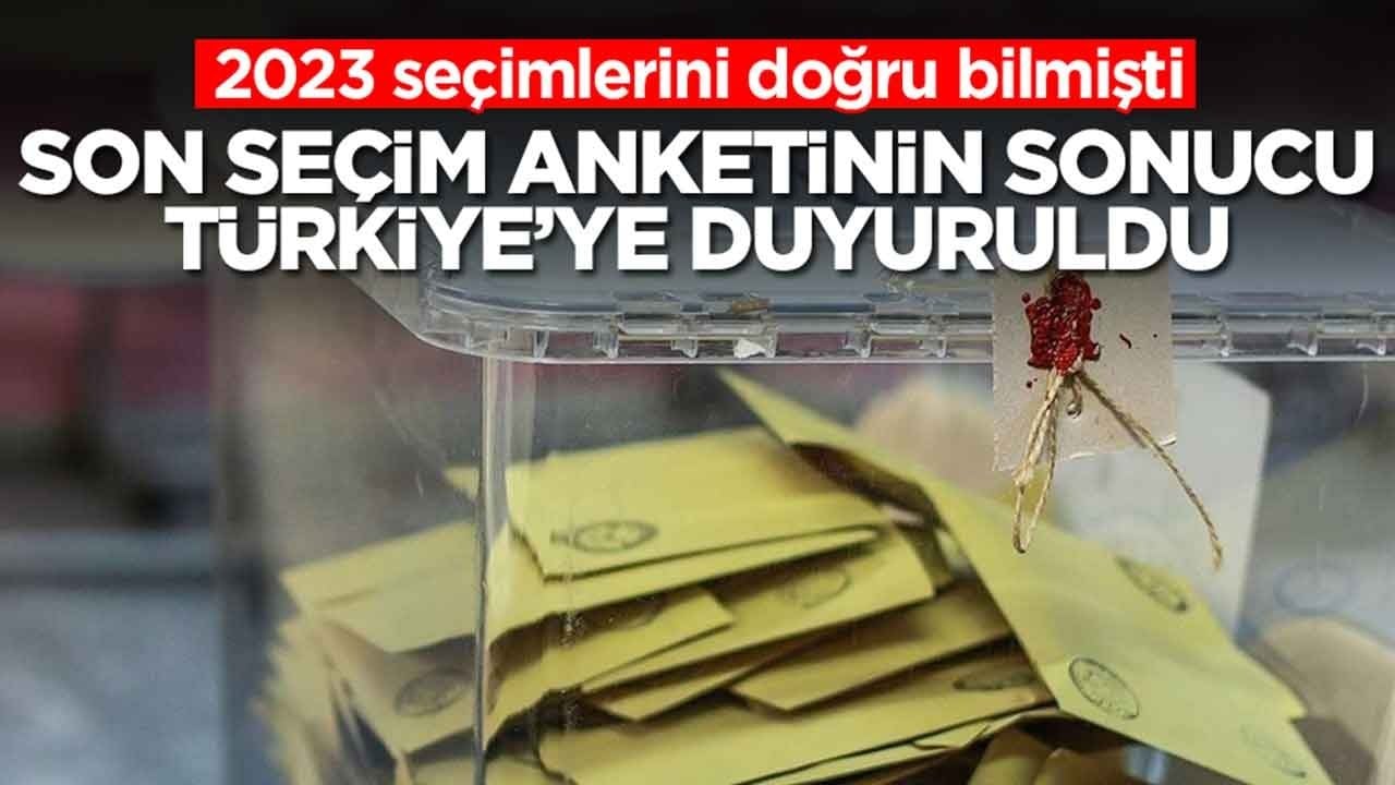 2023 seçimlerini doğru bilmişti: Son seçim anketinin sonucunu Türkiye'ye duyurdu