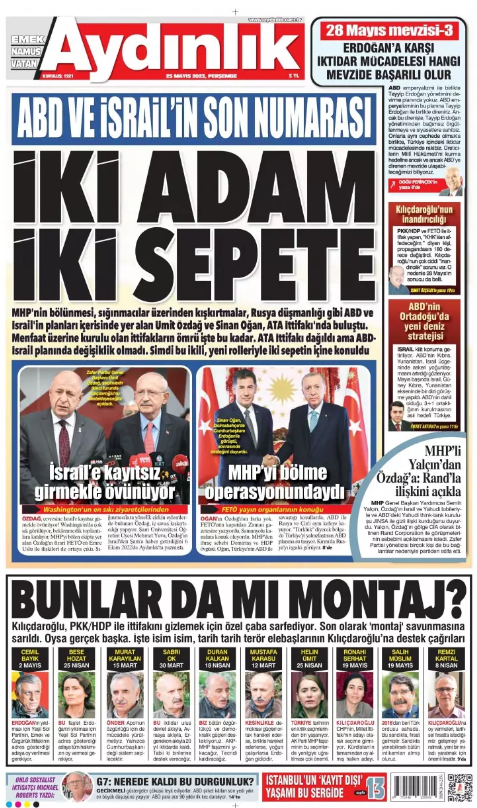 Foto - 25 Mayıs Perşembe gazete manşetleri