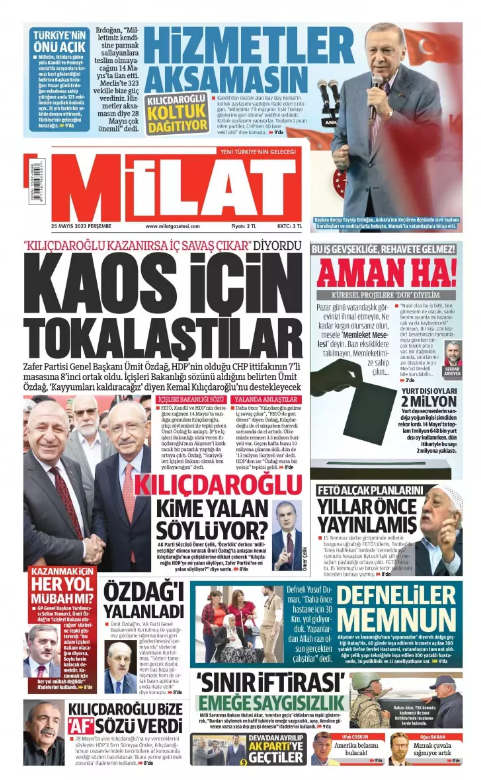 Foto - 25 Mayıs Perşembe gazete manşetleri