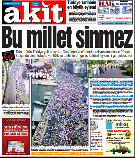 Foto - 28 Şubatta Akit'in dik duruşu