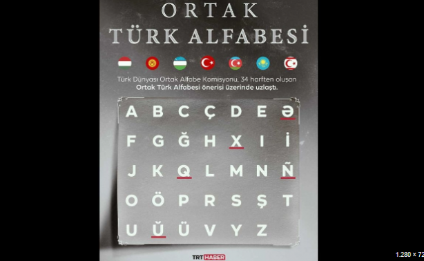Foto - 29 harften 24 harfe Türk Alfabesi