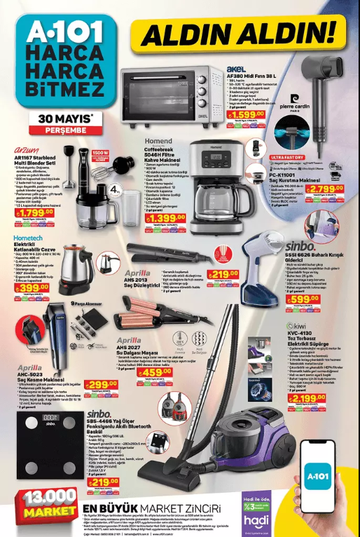 Foto - 30 Mayıs'ta A101'e geliyor! Fiyatı belli oldu... 30 Mayıs 2024 A101 Aldın Aldın Kataloğu