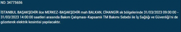 Foto - 31 Mart'a dikkat! Çok büyük elektrik kesintisi yaşanacak