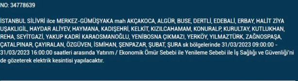 Foto - 31 Mart'a dikkat! Çok büyük elektrik kesintisi yaşanacak