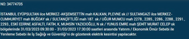 Foto - 31 Mart'a dikkat! Çok büyük elektrik kesintisi yaşanacak