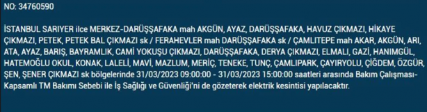 Foto - 31 Mart'a dikkat! Çok büyük elektrik kesintisi yaşanacak