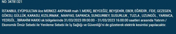 Foto - 31 Mart'a dikkat! Çok büyük elektrik kesintisi yaşanacak