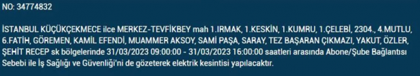 Foto - 31 Mart'a dikkat! Çok büyük elektrik kesintisi yaşanacak