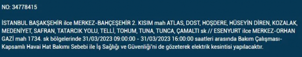 Foto - 31 Mart'a dikkat! Çok büyük elektrik kesintisi yaşanacak