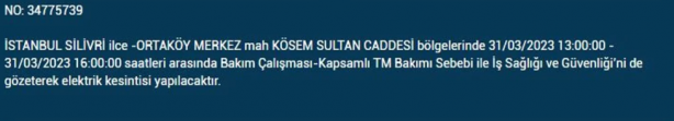 Foto - 31 Mart'a dikkat! Çok büyük elektrik kesintisi yaşanacak