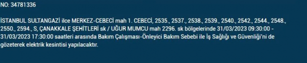 Foto - 31 Mart'a dikkat! Çok büyük elektrik kesintisi yaşanacak