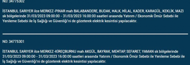 Foto - 31 Mart'a dikkat! Çok büyük elektrik kesintisi yaşanacak