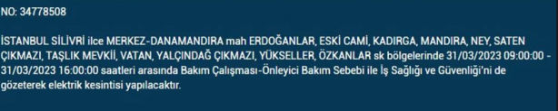 Foto - 31 Mart'a dikkat! Çok büyük elektrik kesintisi yaşanacak