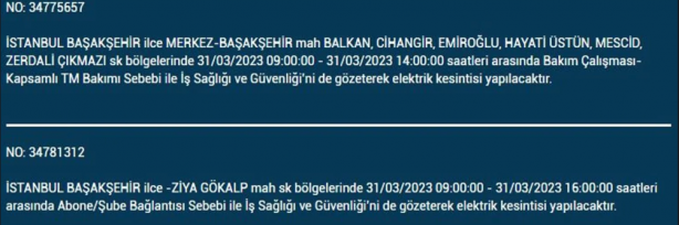 Foto - 31 Mart'a dikkat! Çok büyük elektrik kesintisi yaşanacak