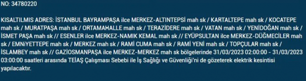 Foto - 31 Mart'a dikkat! Çok büyük elektrik kesintisi yaşanacak