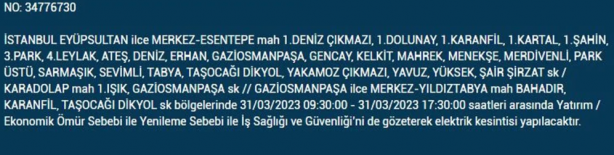 Foto - 31 Mart'a dikkat! Çok büyük elektrik kesintisi yaşanacak
