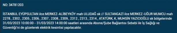 Foto - 31 Mart'a dikkat! Çok büyük elektrik kesintisi yaşanacak