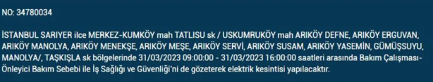 Foto - 31 Mart'a dikkat! Çok büyük elektrik kesintisi yaşanacak