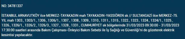Foto - 31 Mart'a dikkat! Çok büyük elektrik kesintisi yaşanacak