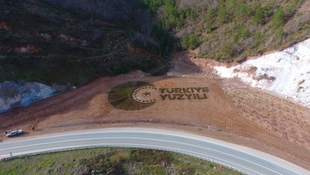 Foto - 36 bin fidanla başlanıldı! Türkiye yüzyılı logosu yapıldı