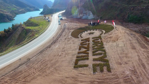 Foto - 36 bin fidanla başlanıldı! Türkiye yüzyılı logosu yapıldı