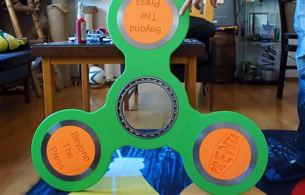 Foto - 3B yazıcıyla dev stres çarkı yaptı!