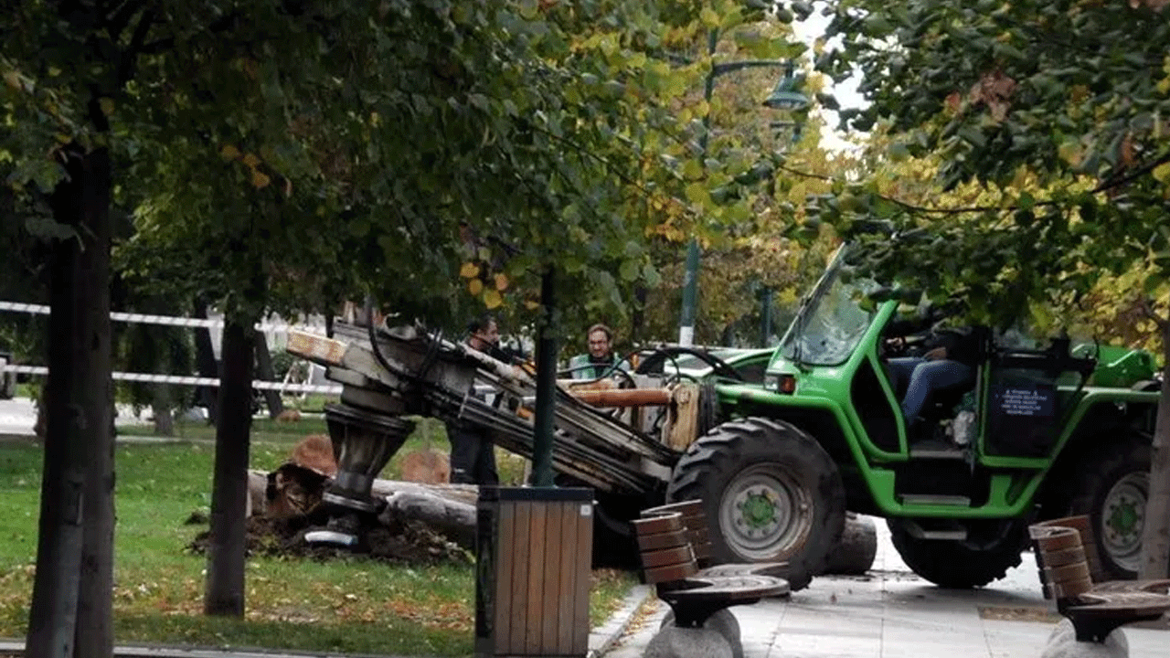 Foto - 4 ağaç için Taksim’i savaş alanına çeviren Çapulcular şimdi neredesiniz? İBB ağaç katliamı yapıyor…