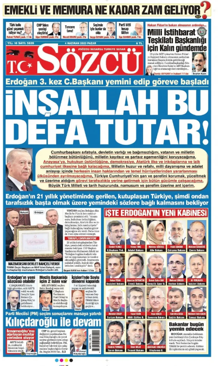 Foto - 4 Haziran Pazar gazete manşetleri