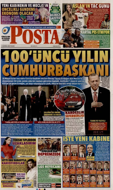 Foto - 4 Haziran Pazar gazete manşetleri