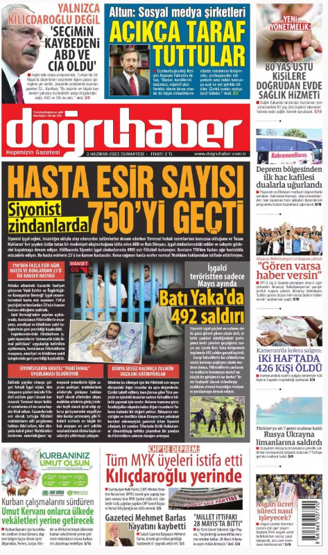 Foto - 4 Haziran Pazar gazete manşetleri