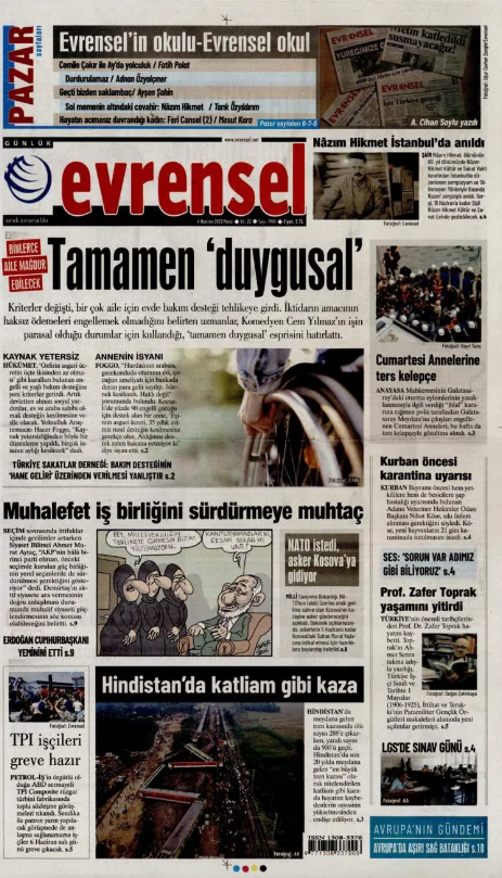Foto - 4 Haziran Pazar gazete manşetleri