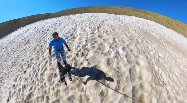 Foto - 40 derece sıcakta kayak keyfi