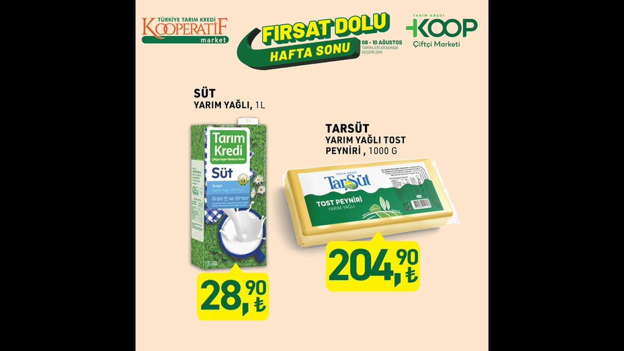 Foto - 5-11 Ağustos 2025 listesi belli oldu! Tarım Kredi'de yeni indirim rüzgarı