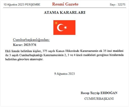 Foto - 57 il Valiliğine yeni isimler atandı! İşte tam listesi