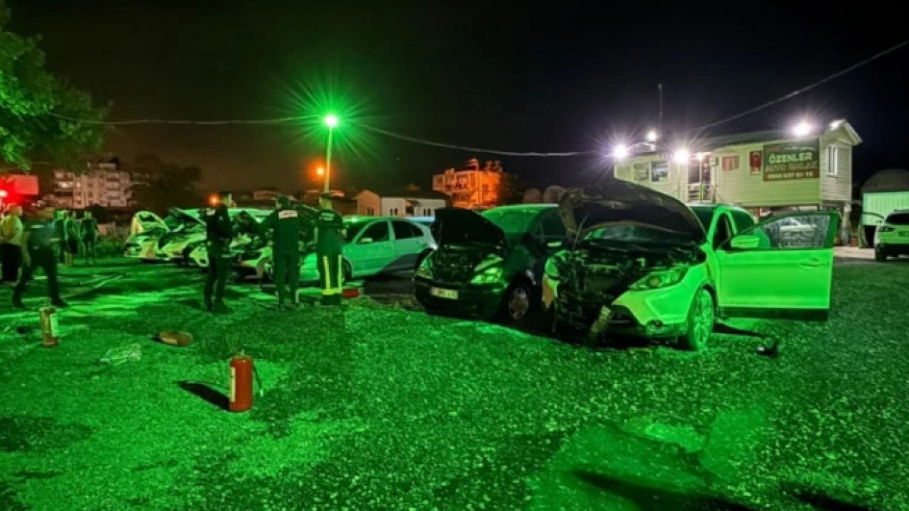 Foto - 6 aracı cayır cayır yaktı! Karakola girip teslim oldu!