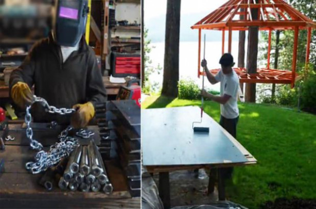 6 ay uğraşıp muhteşem bir ağaç ev yaptılar!