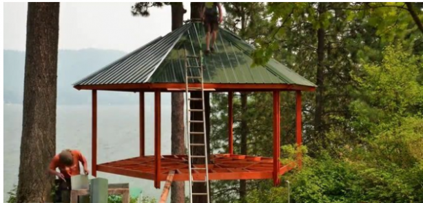 Foto - 6 ay uğraşıp muhteşem bir ağaç ev yaptılar!