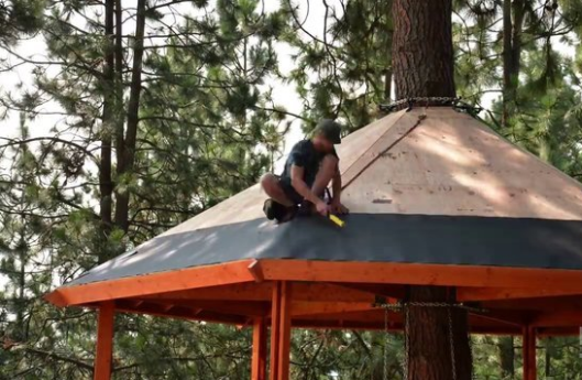 Foto - 6 ay uğraşıp muhteşem bir ağaç ev yaptılar!