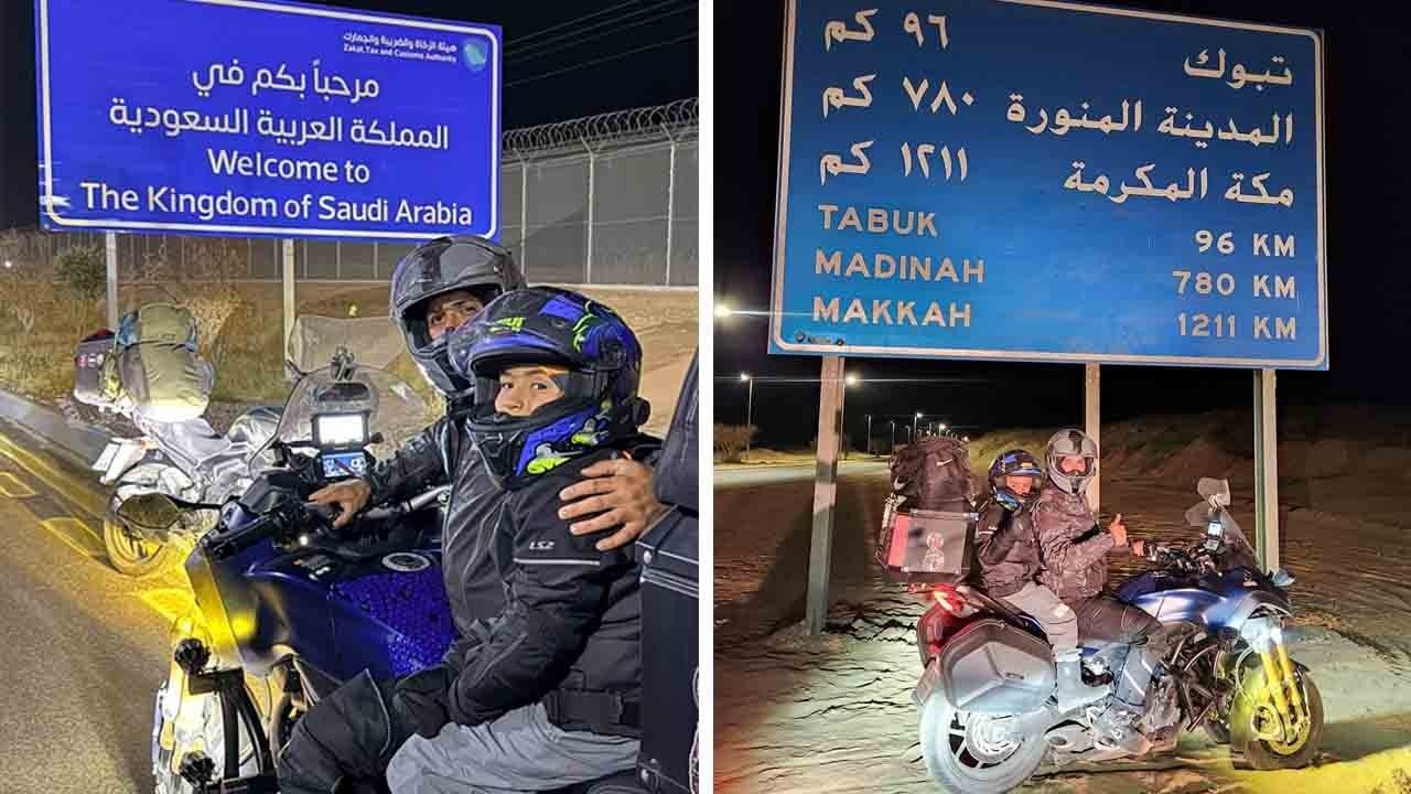 Foto - 7 yaşındaki oğluyla yola çıktı: Motosikletle umreye gitti