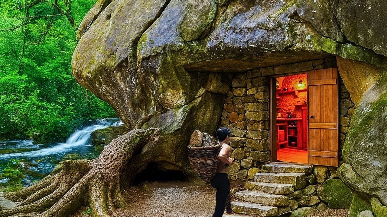 Foto - 7 yılda koca dağı oyarak iki katlı ev yaptı 