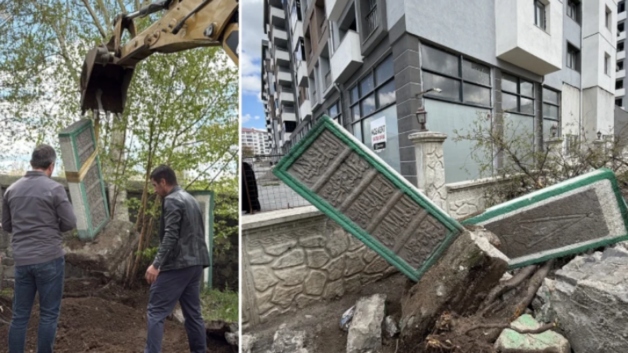 700 yıllık mezarlıkta usulsüz kazı skandalı! Çalışmalar apar topar durduruldu