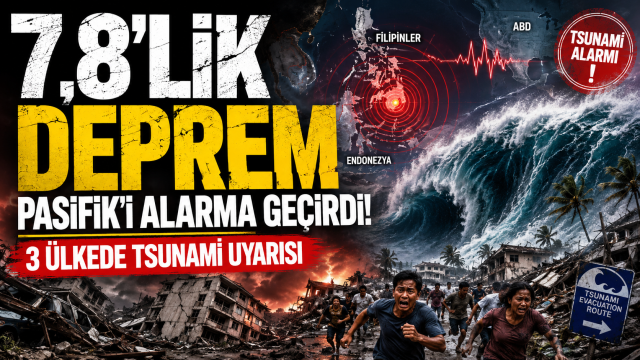 7,8'lik deprem Pasifik'i alarma geçirdi! 3 ülkede tsunami uyarısı