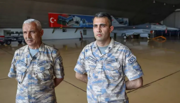 9. Ana Jet Üssünde görevli baba oğul omuz omuza vererek vatana hizmet ediyor