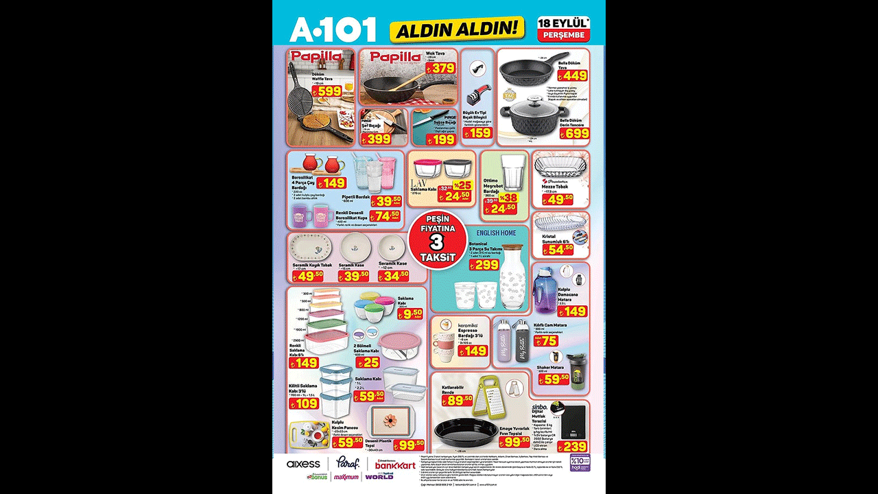 Foto - A101 18 Eylül indirim kataloğu yayımlandı! Beyaz eşyadan TV’ye, motosikletten peynire…
