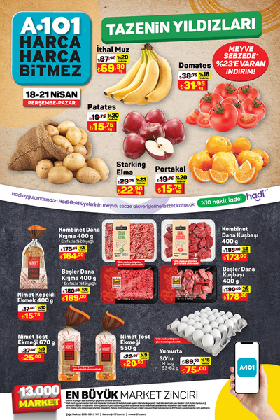 Foto - A101 21 Nisan 2024 indirimli ürünler kataloğu! Sadece 1 günlük indirim...