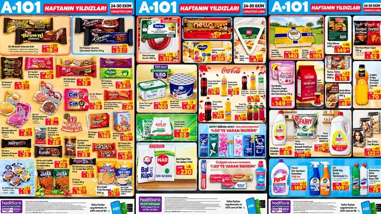 A101 24-30 Ekim haftanın yıldızları aktüel kataloğu duyuruldu