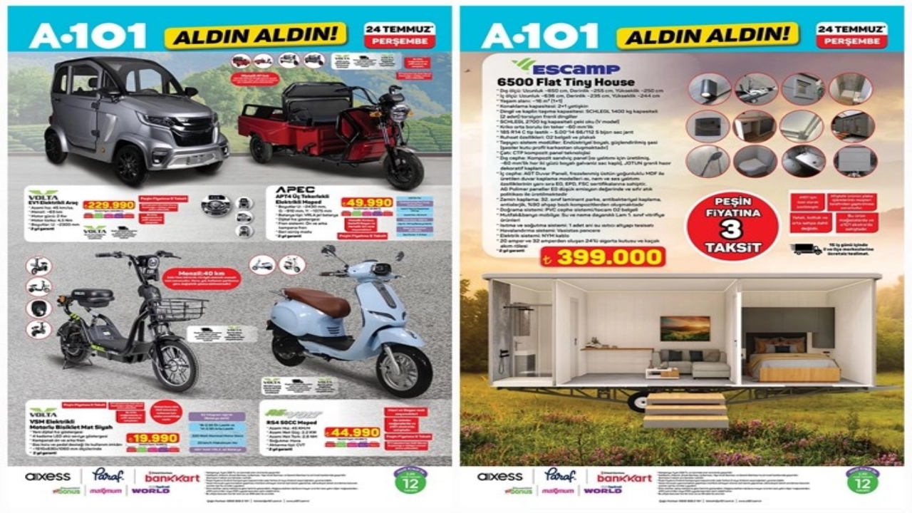 Foto - A101, 3 farklı elektrikli araç satacak! İşte her bütçeye uygun fiyatlar